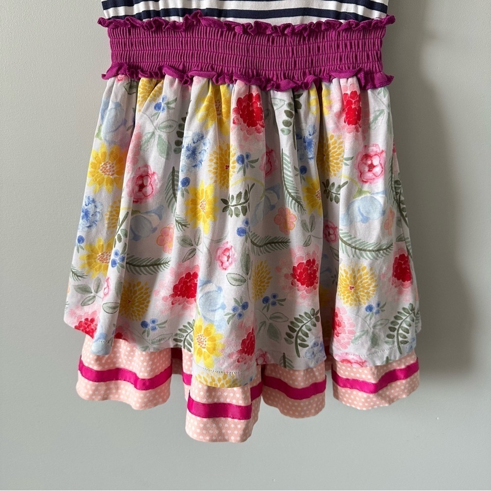 Matilda Jane Sz 6 Gummi Fruits Dress Happy and Free Fruiti Floral Stripes - Picture 3 of 10